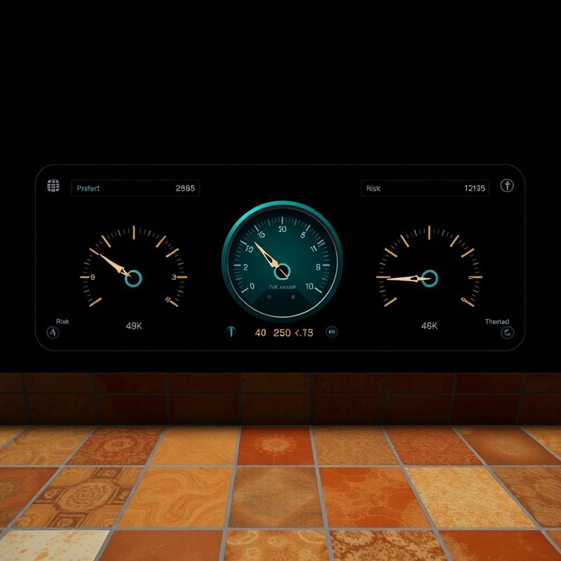 Panel de controles de riesgo con medidores de drawdown y umbrales configurables